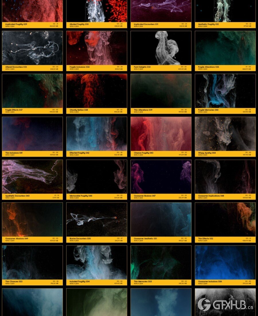 85组流体烟雾特效美学艺术抽象背景动画4K视频素材 V31: Ethereal Magic