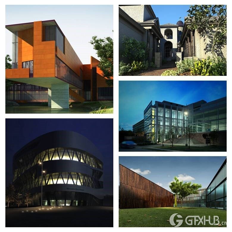 10个地标性建筑高层建筑别墅3D模型场景 Evermotion - Archexteriors vol.7