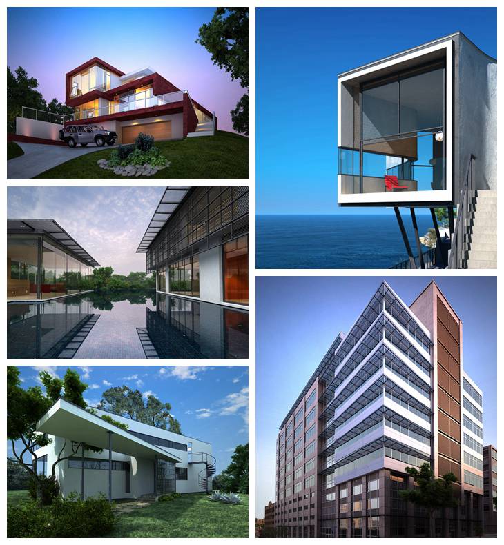 10个办公建筑别墅3D模型场景 Evermotion - Archexteriors vol.8