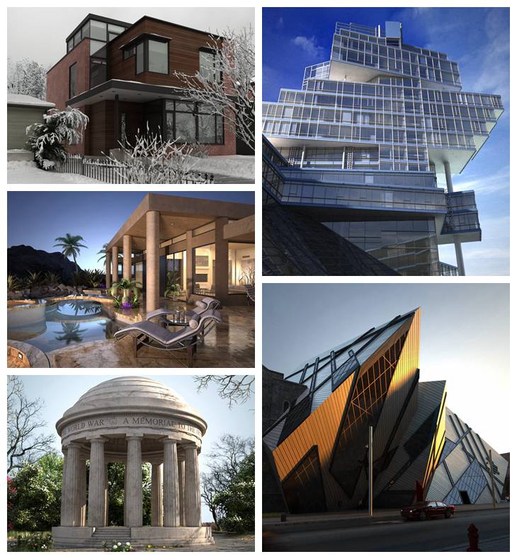 10个办公建筑别墅3D模型场景 Evermotion - Archexteriors vol.8