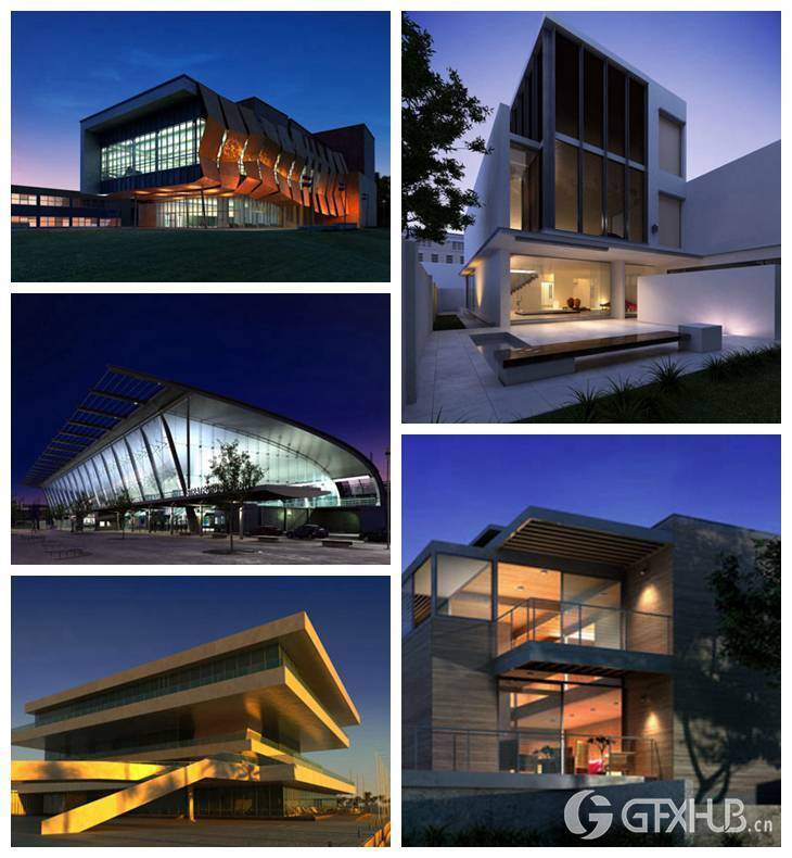 10个公共建筑别墅3D模型场景 Evermotion - Archexteriors vol.9