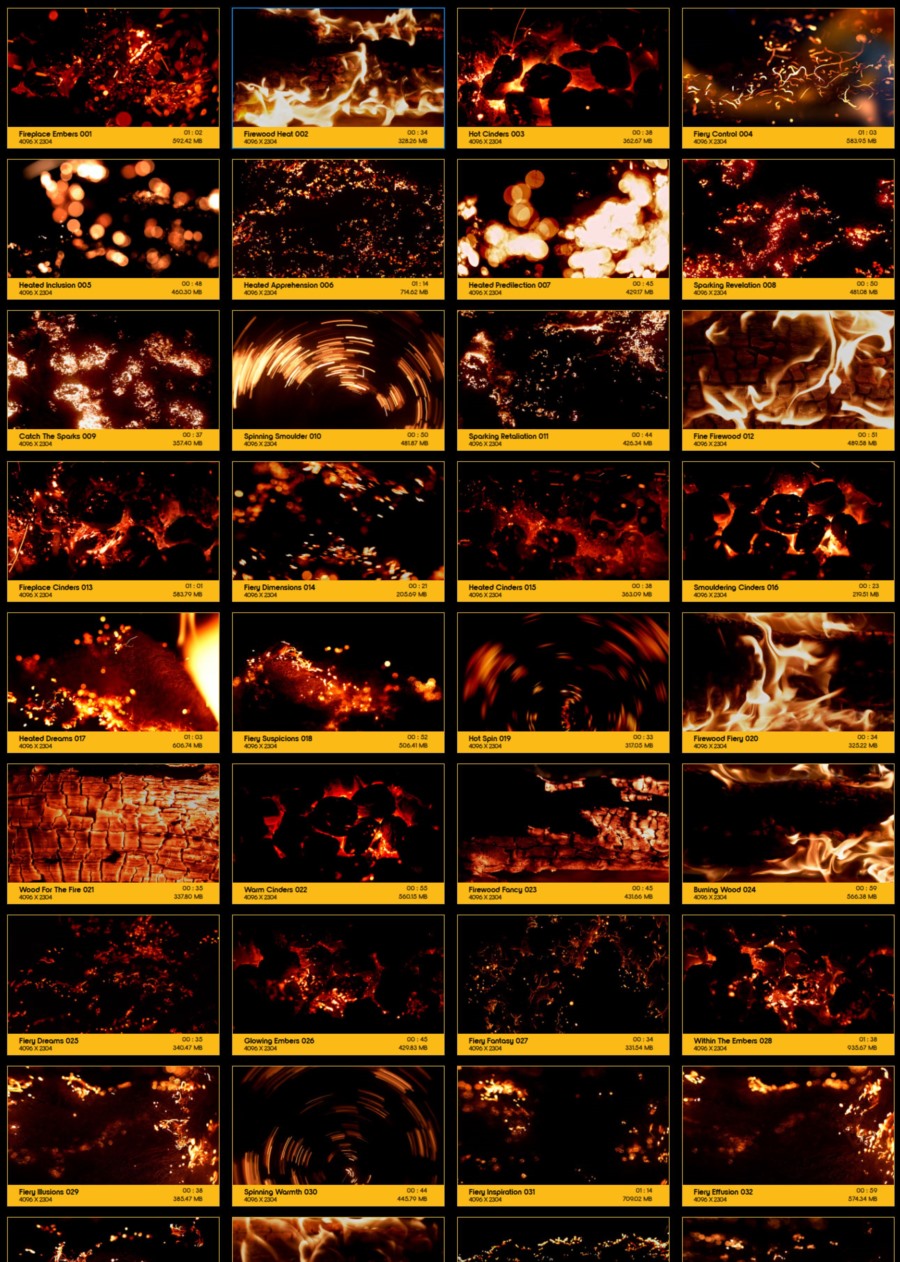 100个真实火焰燃烧闷烧阴燃炽热动画 V30: Smouldering Hot