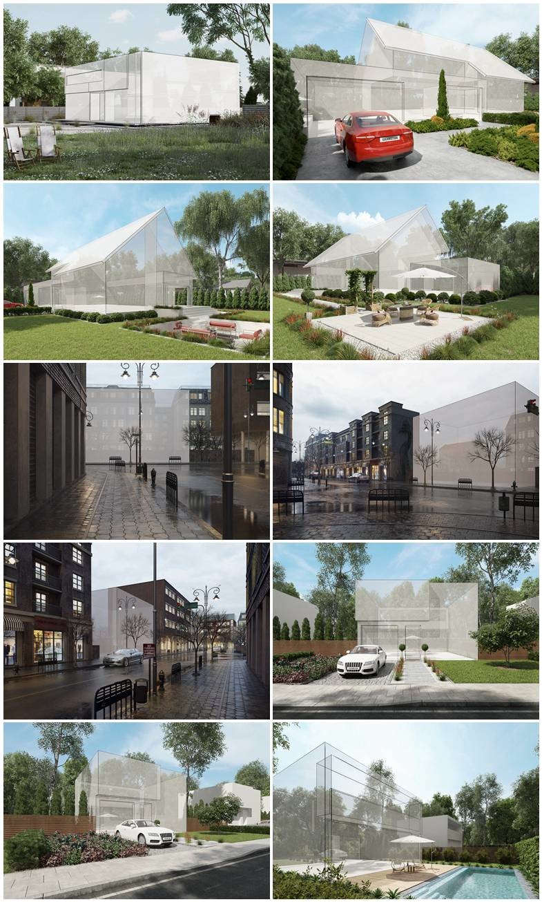 10个建筑体块景观地形3d模型场景 Evermotion - Archexteriors vol.19
