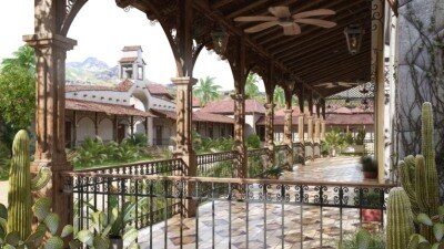 10个高品质墨西哥庄园3d模型场景 Evermotion – Archexteriors vol.22