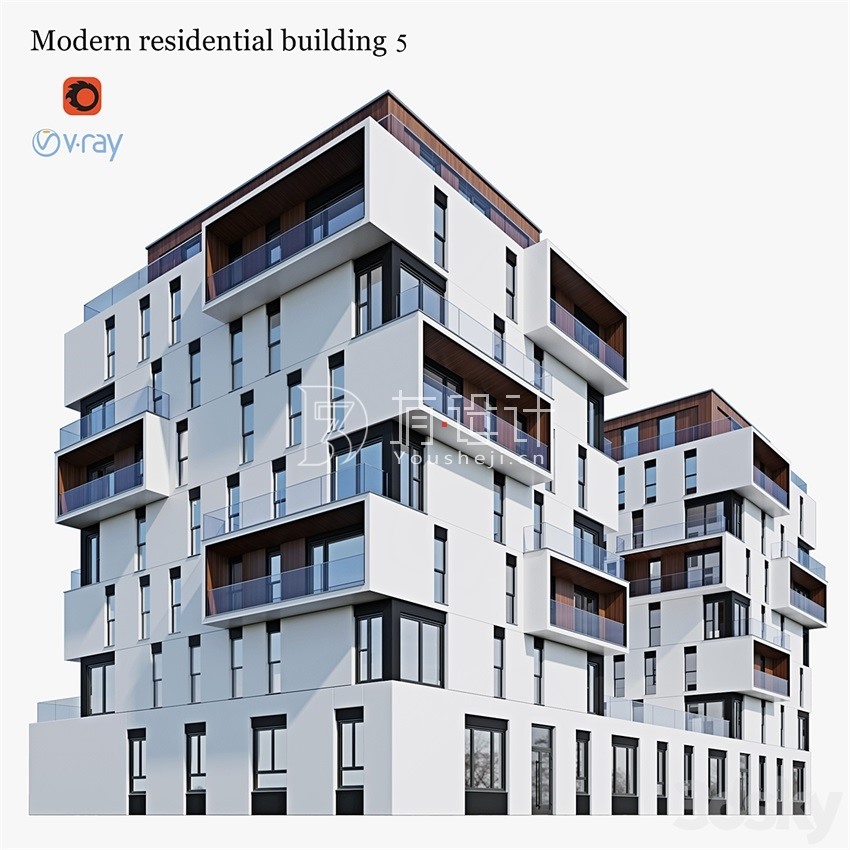 3DSky Pro 20套写字楼住宅楼别墅建筑3D模型合集