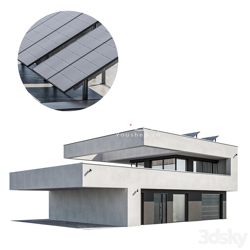 3DSky Pro 20套写字楼住宅楼别墅建筑3D模型合集