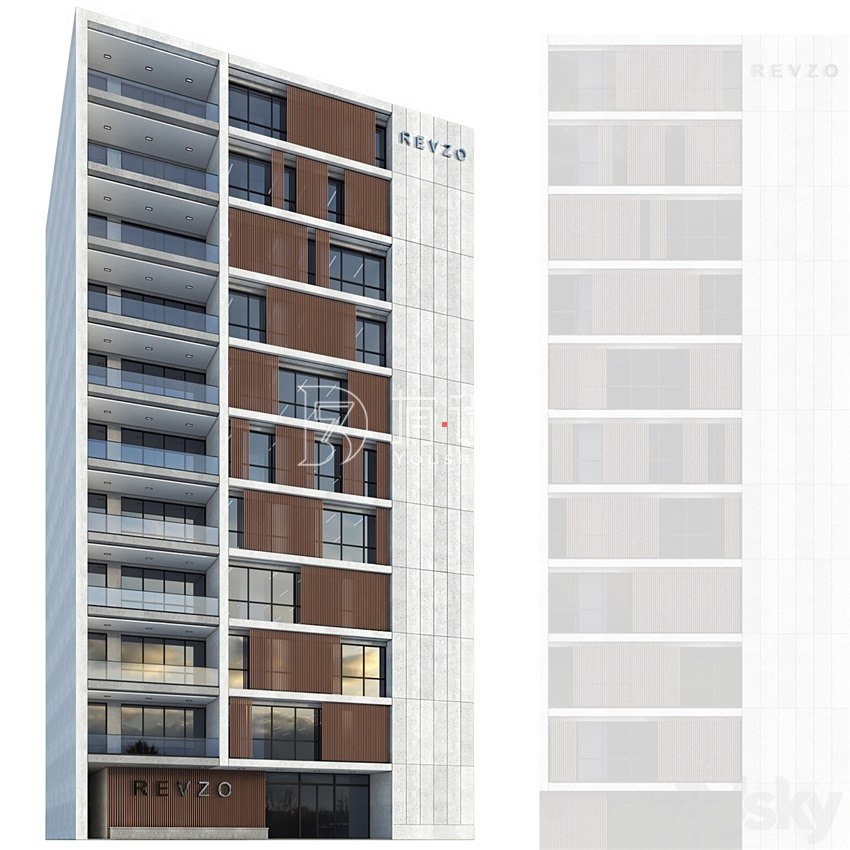 3DSky Pro 20套写字楼住宅楼别墅建筑3D模型合集