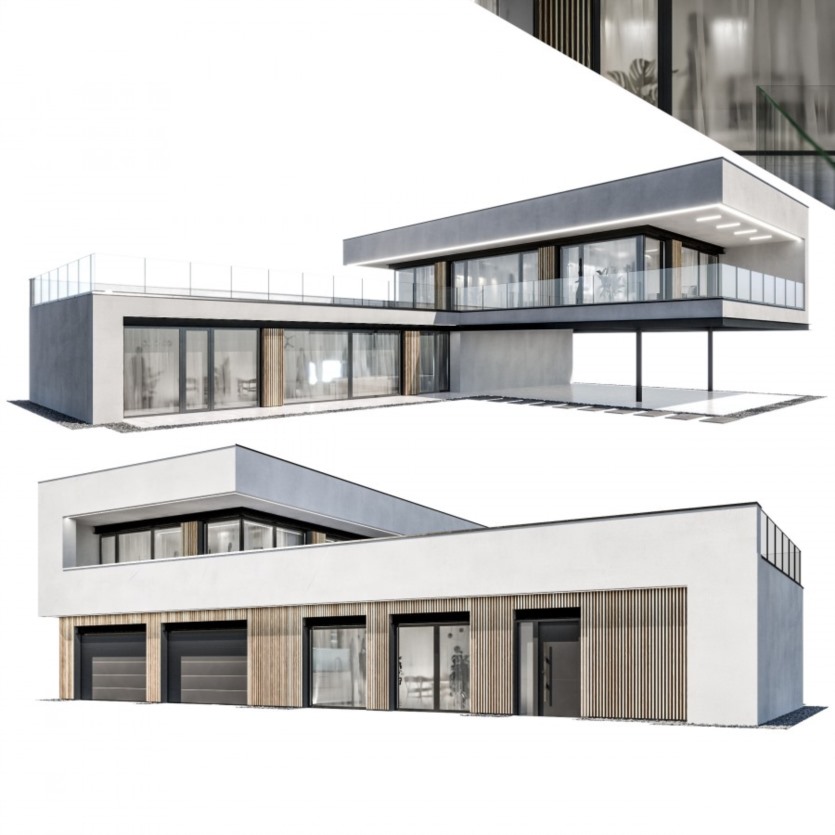 3DSky Pro 20套写字楼住宅楼别墅建筑3D模型合集