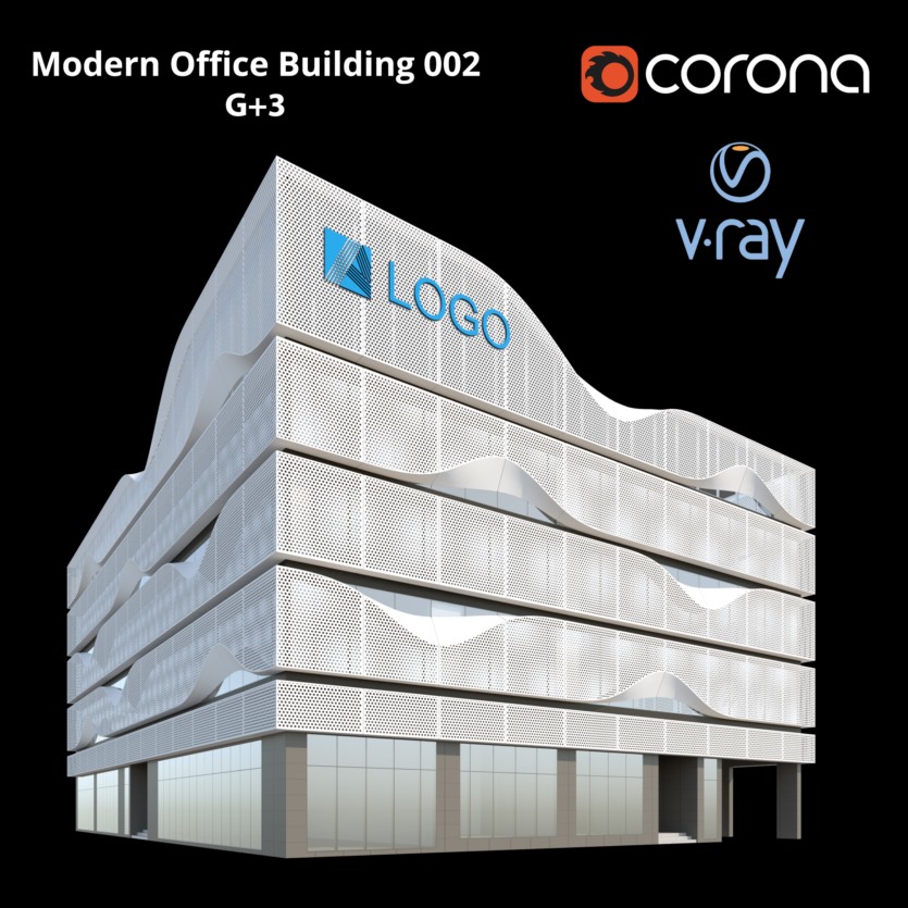 3DSky Pro 20套写字楼住宅楼别墅建筑3D模型合集