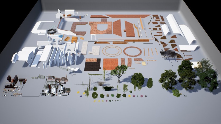 虚幻引擎建筑外部和室内完整场景3D模型 Evermotion - Archexteriors for UE Vol. 1