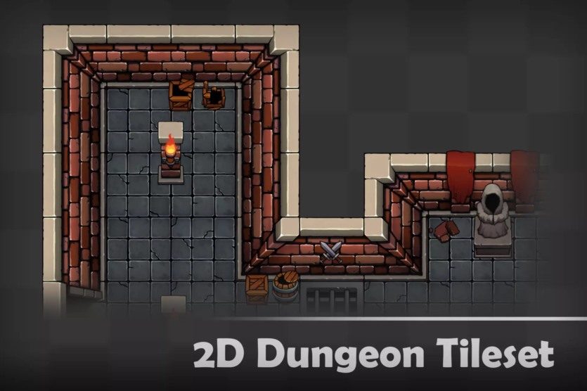 2D地牢图块 2D Dungeon Tileset v2.1