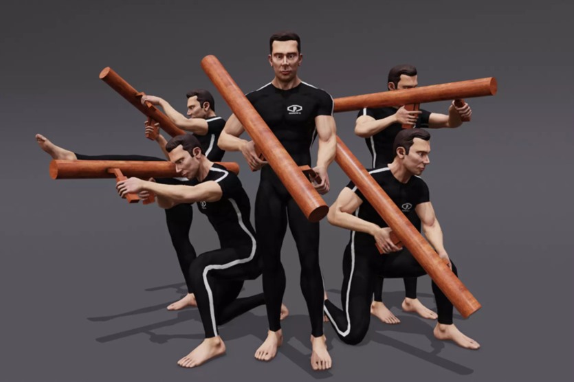 170 多个人形动作捕捉动画火箭筒动画 ANIMSET: BAZOOKA v1.5