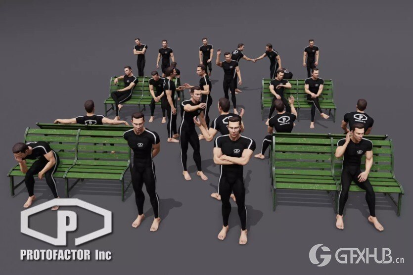 Unity 190个适合各种情况行走坐下站立对话欢呼等动画 ANIMSET: CROWD v1.0