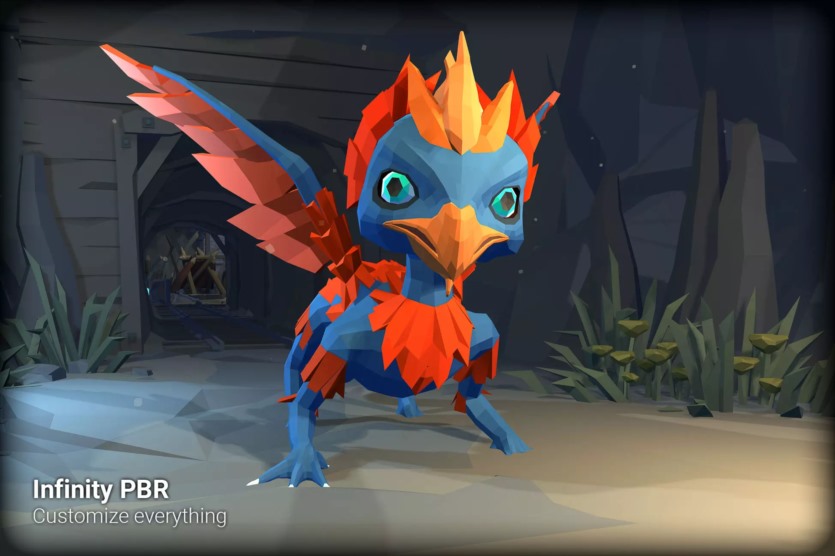 低聚角色鸟人幻想角色扮演 Low Poly Character - Birdy - Fantasy RPG v1.0