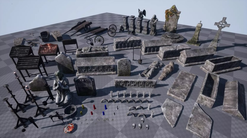 PBR墓地和自然套装2.0 PBR Graveyard and Nature Set 2.0 v3.7.3