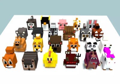 Unity 23种体素风格动物模型 Voxel Animals (23) v1.0