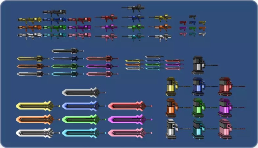 Unity武器模型资产 Bit Weapon Pack v1.0