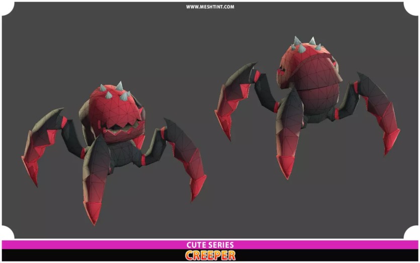 Unity潜伏者爬行者恐怖进化包可爱系列 Lurker Creeper Horror Evolution Pack Cute Series v1.0