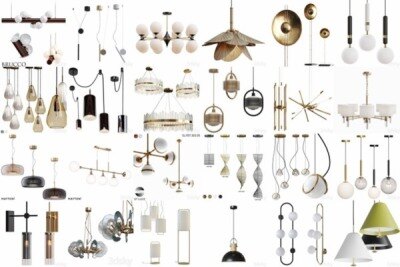 100套高精度灯具3D模型合集 3DSky PRO 100 Lamp 3D model collection