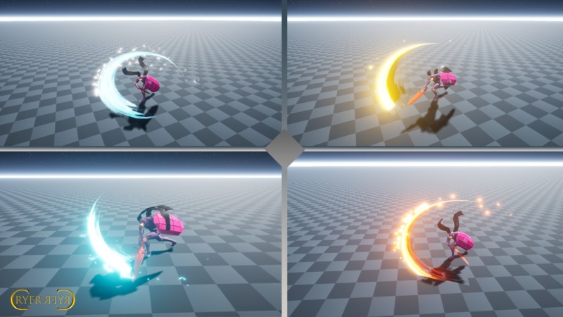 魔法砍杀效果终极包 Niagara Magical Slashes v4.25-4.27, 5.0-5.2