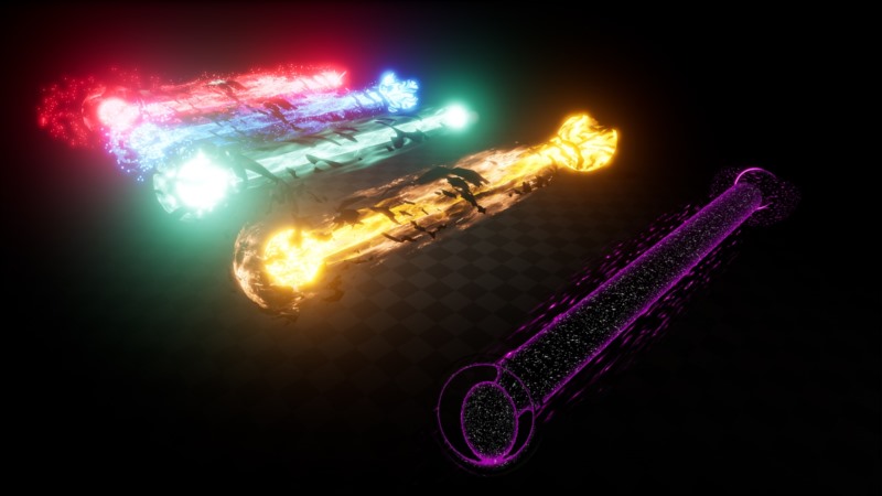UE能量射线命中视觉特效 Niagara Ray VFX Pack (Energy, Ray, Hit Effects)