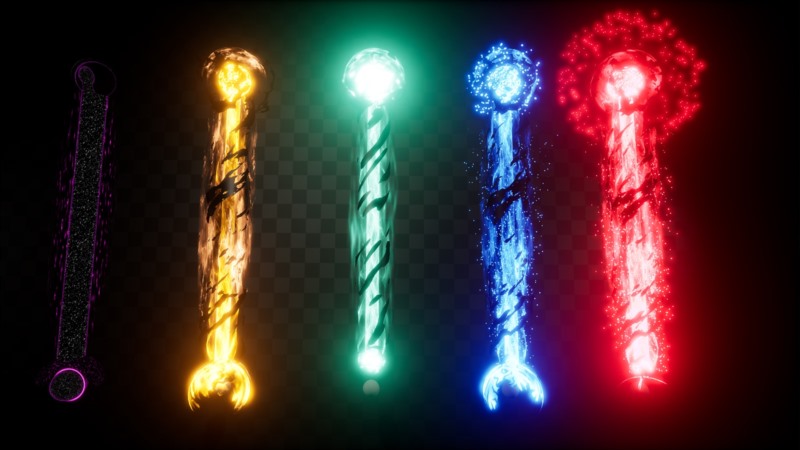 UE能量射线命中视觉特效 Niagara Ray VFX Pack (Energy, Ray, Hit Effects)