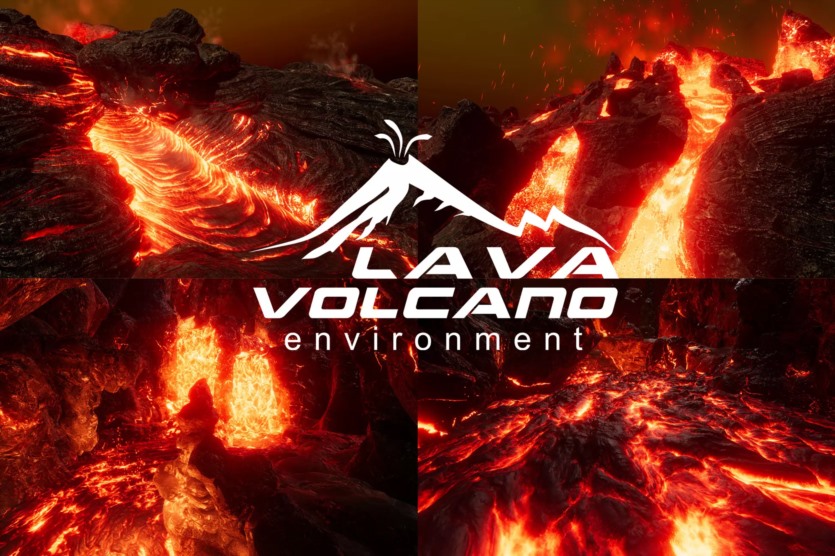 熔岩与熔岩火山环境 Unity工具 L.V.E 2019 - Lava & Volcano Environment