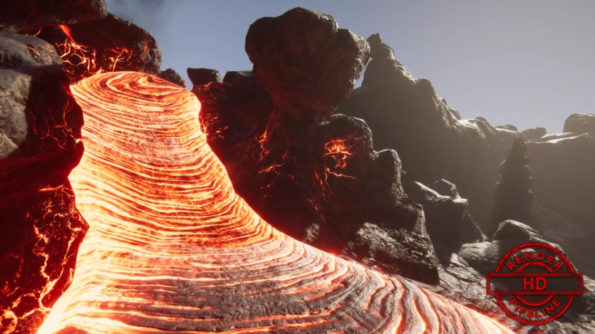 熔岩与熔岩火山环境 Unity工具 L.V.E 2019 - Lava & Volcano Environment