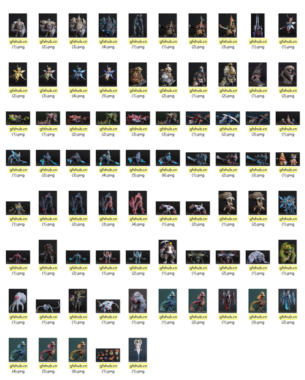 Blender人物角色模型合集250个 Blender 3D Models Collection August 2021
