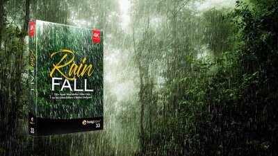 133个雨珠水滴雨落下雨特效素材 V33: Rain Fall