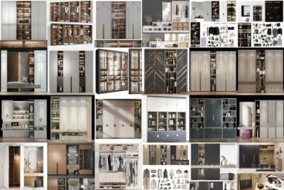 3DSky Pro 100个衣柜装饰柜梳妆台3D模型合集