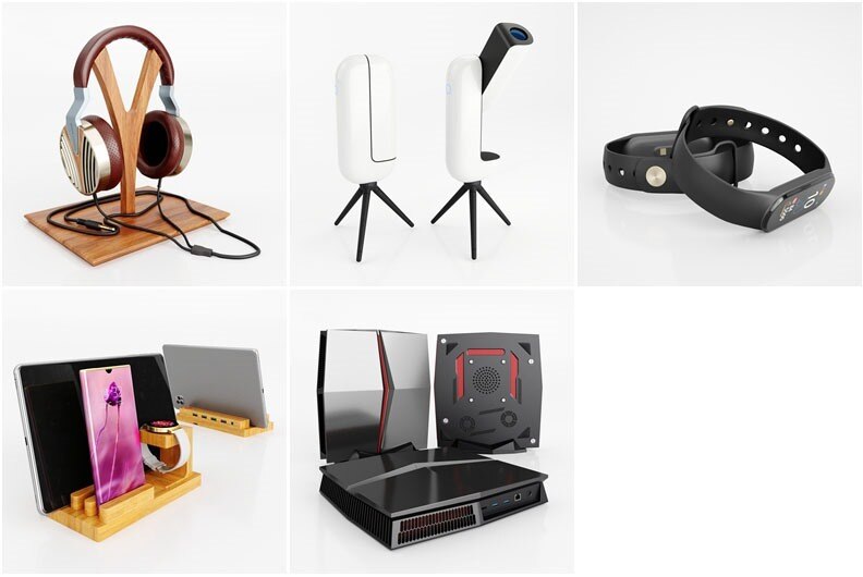 数码电子电脑耳机音响无人机手机游戏机3D模型 Evermotion – Archmodels Vol. 261