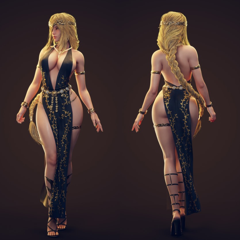 游戏角色永恒的玛丽卡女王3D模型 (格式：BlendMAXFBXZbrushUE) Queen Marika The Eternal - Game Ready