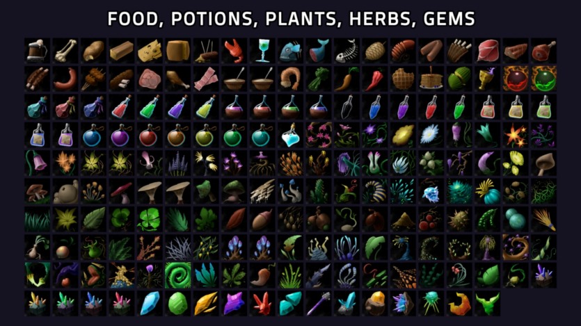 UE虚幻引擎3000+ RPG 物品图标 3000+ RPG Item Icons