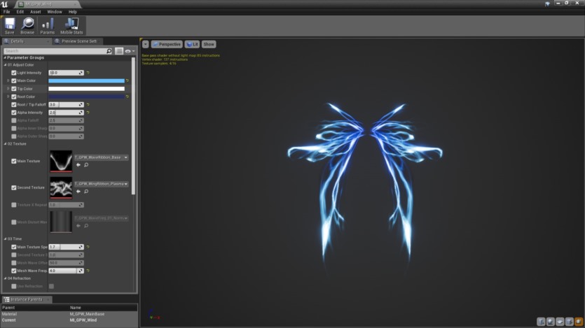 UE虚幻引擎各种形状和元素翅膀游戏特效 GOOD FX : WING