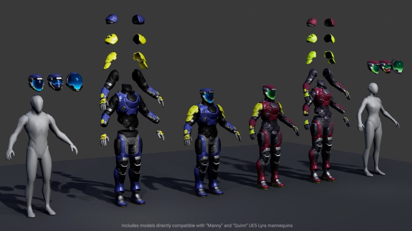 UE虚幻引擎资产 科幻士兵套装 SciFi Troopers Set