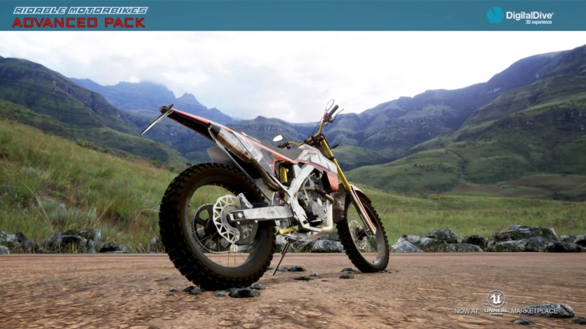 可骑摩托车：多人游戏高级包 - 3 辆自行车 - 伤害和伤害动画 Ridable MotorBikes: Multiplayer Advanced Pack - 3 Bikes - damage & animations