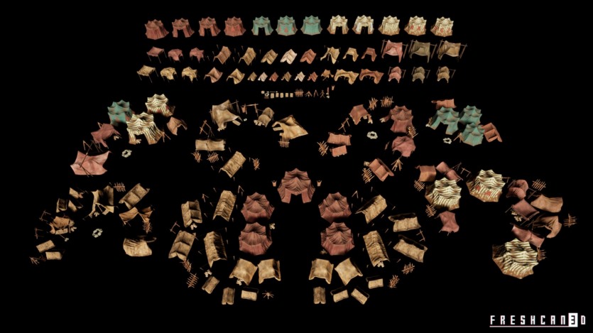 UE中世纪的帐篷和帐篷露营游戏道具包 Medieval Tents & Camping Props Pack