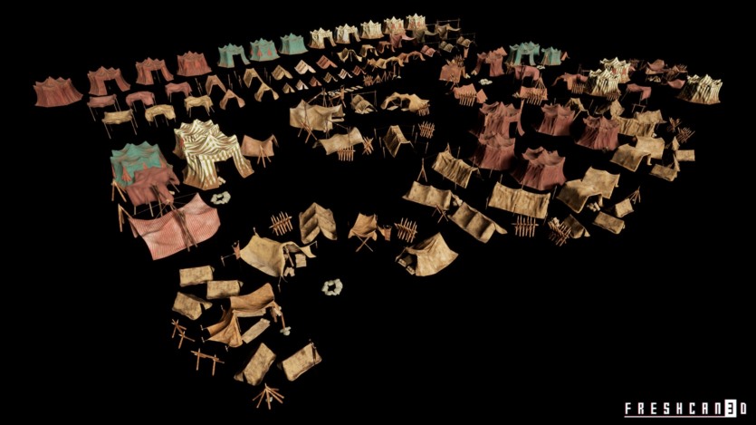 UE中世纪的帐篷和帐篷露营游戏道具包 Medieval Tents & Camping Props Pack