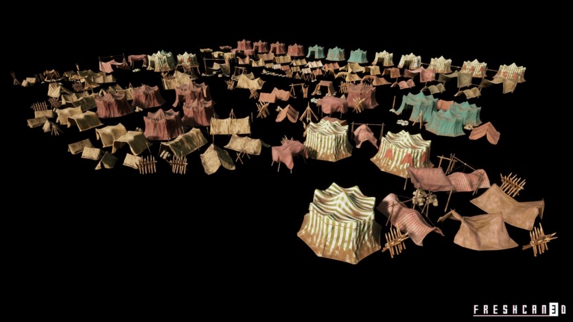 UE中世纪的帐篷和帐篷露营游戏道具包 Medieval Tents & Camping Props Pack