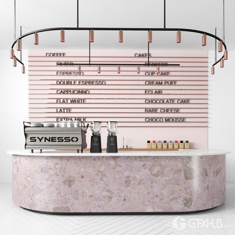 3DSky Pro 咖啡店铺3D模型合集