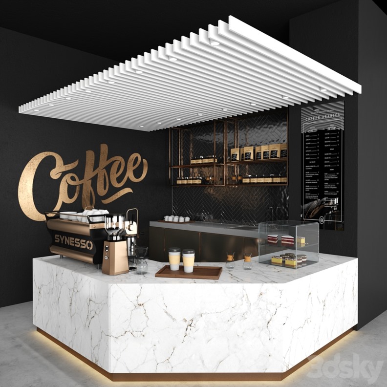 3DSky Pro 咖啡店铺3D模型合集