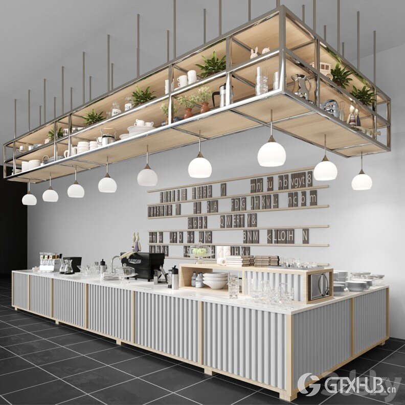 3DSky Pro 咖啡店铺3D模型合集