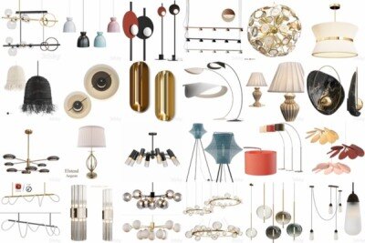 90套高精度灯具3D模型合集 3DSky PRO 90 Lamp 3D model collection