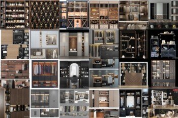 3DSky Pro 168套边柜几柜酒柜衣柜装饰柜3D模型合集