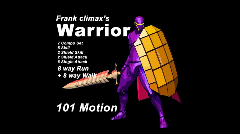 剑矛武士刀刺客战士UE动画资产 Frank Slash Pack（5 + 2 Asset）v4.24