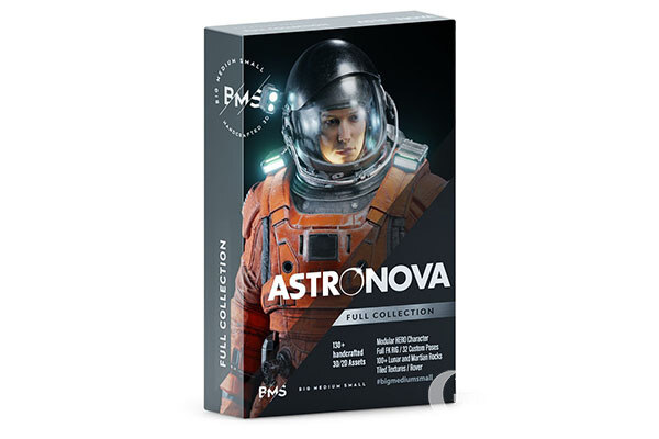 太空宇航员人物角色地形环境3D模型资产 Big Medium Small – Astronova