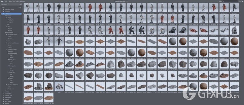 太空宇航员人物角色地形环境3D模型资产 Big Medium Small – Astronova