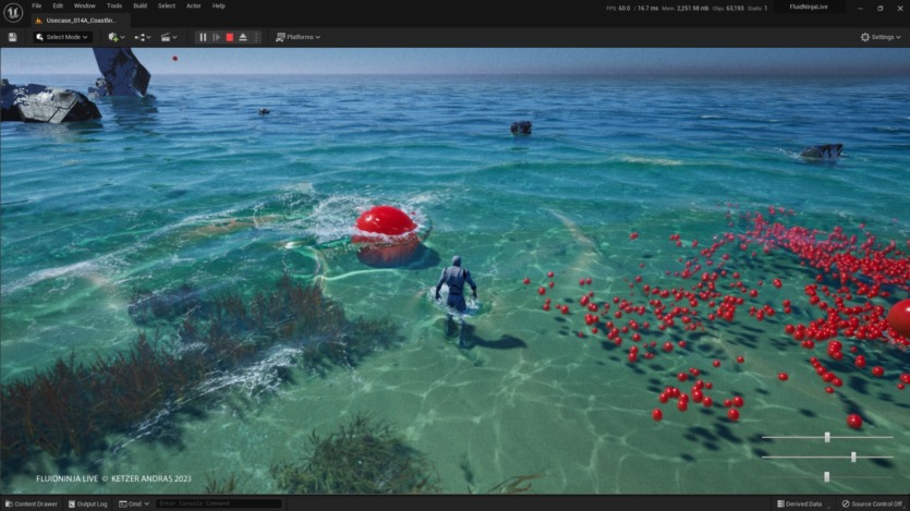 快速、响应灵敏的流体模拟角色和环境视觉特效 FluidNinja LIVE