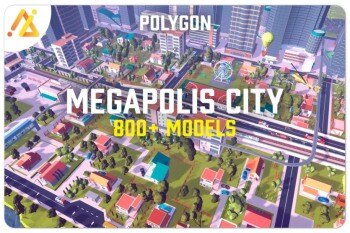 Unity低多边形大都市环境资产 POLY – Megapolis City Pack v1.0